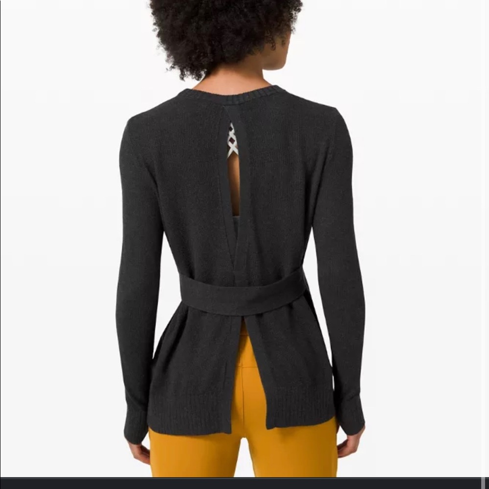 lululemon athletica Black Crew Neck Sweater